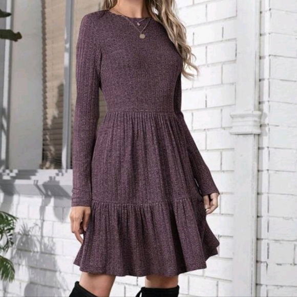 SHEIN Dresses & Skirts - SHEIN LUNE Ruffle Hem Solid Dress